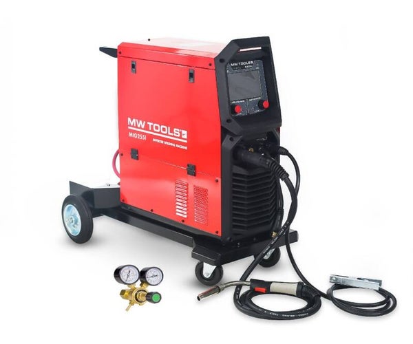 MIG industriële synergie lasinverter LCD 250A + accessoires MW Tools