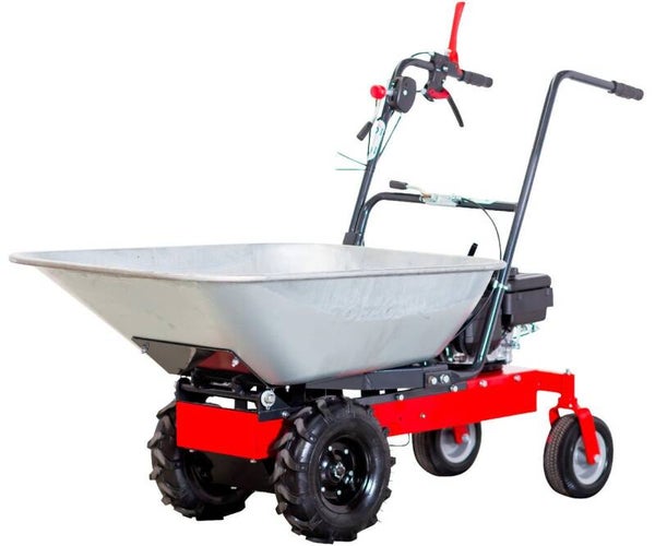 Benzine kruiwagen met gegalvaniseerde stalen bak 100l 200kg 3,2pk 1+ 1R snelheden Torros