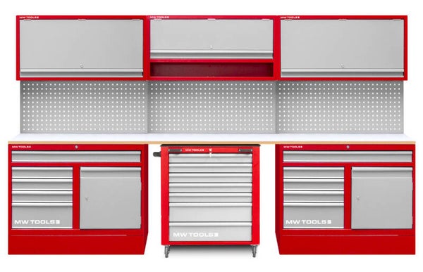 Werkplaatsmeubilair 3,3M met gereedschapswagen MW Tools