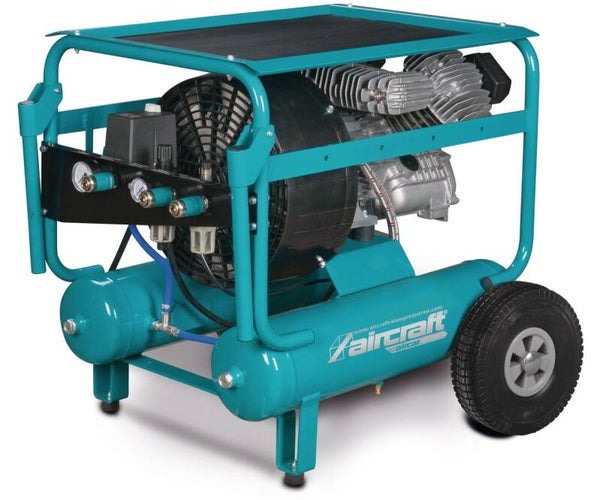 Werfcompressor mobiele 2X11L 3kW/4,07Pk 410L/min 10 bar 400V Aircraft