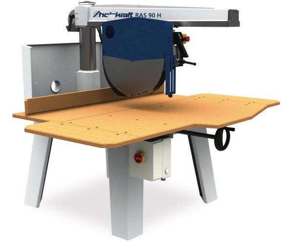 Radiaalzaag voor het zagen en afsnijden van vloerplanken zaagblad 565 mm 5,5 kW 400V dwarssnede 850x20 mm Holzkraft