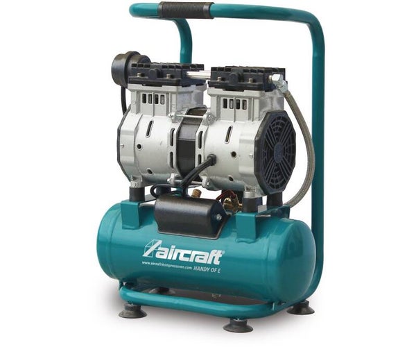 Compressor geluidsarm olievrij ketel 6 L 1 kW / 1,35 Pk 200 L/min 8 bar 230V Aircraft
