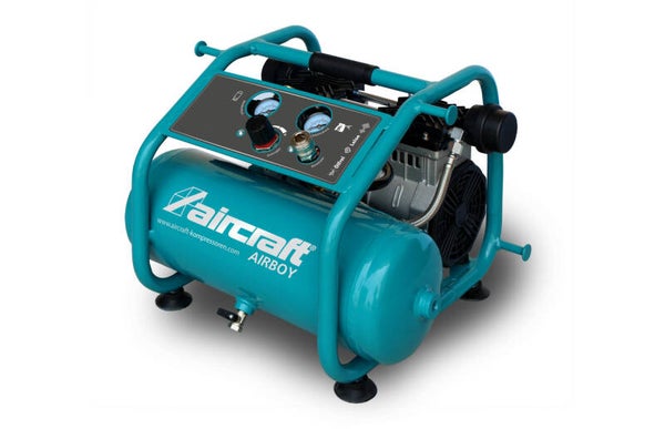 Compressor geluidsarm olievrij ketel 8 L 1,3 kW / 1,75 Pk 240 L/min 10 bar 230V Aircraft