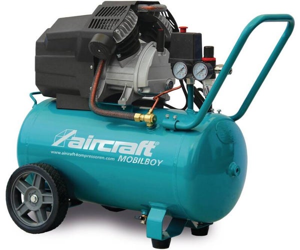 Mobiele compressor met olie ketel 50 L 2,3 kW / 3,1 Pk 400 L/min 10 bar 230V Aircraft