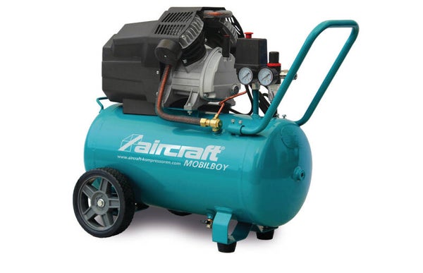 Mobiele compressor met olie ketel 50 L 2,3 kW / 3,1 Pk 400 L/min 10 bar 230V Aircraft
