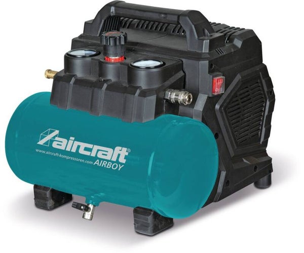 Compressor geluidsarm olievrij ketel 6 L 0,9 kW 1,2 Pk 221 L/min 8 bar 230V Aircraft