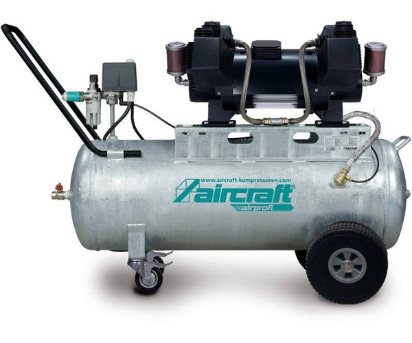 Mobiele compressor olievrij ketel 200 L 2,3 kW / 3,1 Pk 10 bar 510 l/min 400V Aircraft