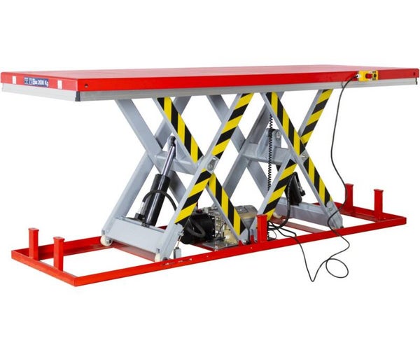 Elektrohydraulische schaarheftafel 1000 mm 2000 kg 230 V lengte 2500 mm MW Tools