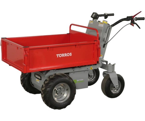 Elektrische dumper 500kg 211l manueel kippen, batterij 48V Torros