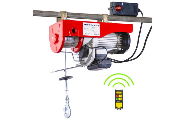 Elektrische kabeltakel 990 kg 18/9 meter 1,6W draadloze bediening MW Tools