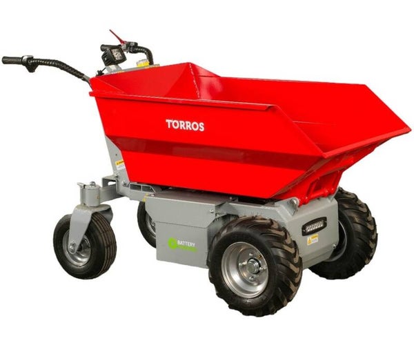 Elektrische dumper 500kg 245 liter hydraulisch kippen, batterij 48V Torros