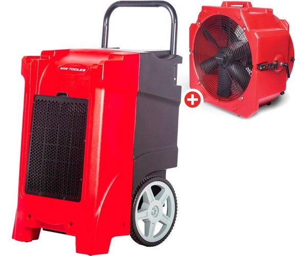 Set industriële bouwdroger BDP90 + ventilator MV500PPL MW Tools