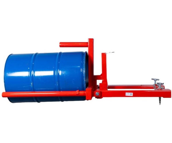 Vatengrijper en -kantelaar vorkheftruck liggende vaten 220l 400kg MW Tools