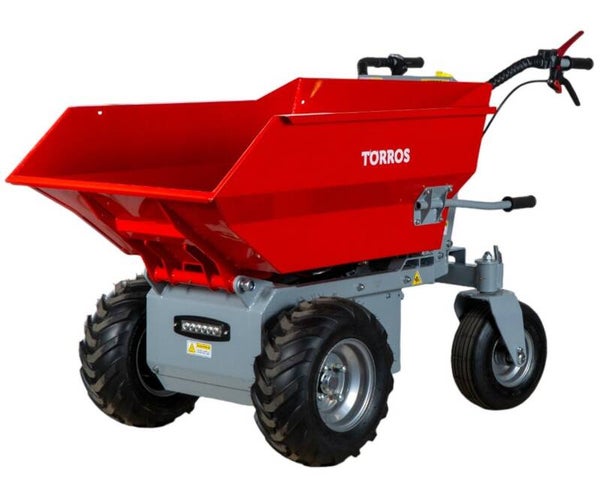 Elektrische dumper 500kg 216 liter met manueel kippen, batterij 48V Torros