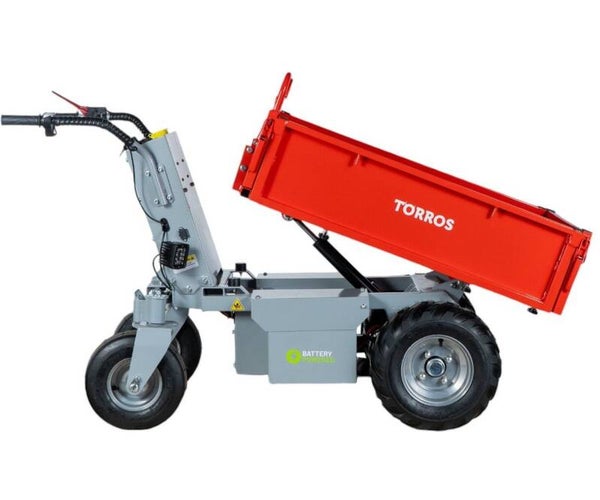Elektrische dumper 500kg 196l hydraulisch kippen, batterij 48V Torros