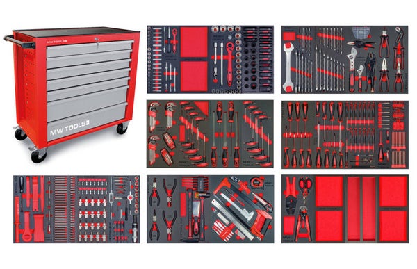 Gevulde gereedschapswagen XL 514-delig MW Tools