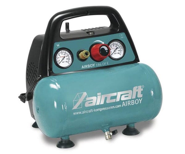 Compressor olievrij ketel 6 L 1,1 kW / 1,5 Pk 180 L/min 8 Bar 230V Aircraft