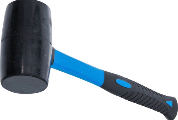 Rubberhamer | glasfibersteell | zwarte kop | Ø 65 mm | 720 g