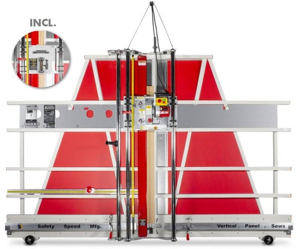 Verticale paneelzaag en snijder 4050 x 1650 mm dikte 45mm Safety speed