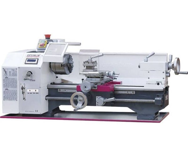 Metaaldraaibank centerhoogte 115 mm centerlengte 450 mm spilboring 21 mm 0,75 kW 230V variabele snelheden Optiturn
