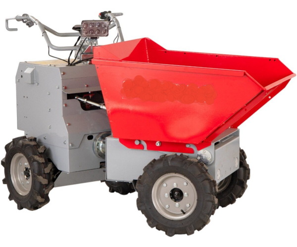 Elektrische knikdumper 4x4 wielaandrijving 350kg 158 l hydraulisch kippen, batterij 48V Stattos