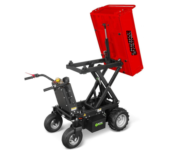 Elektrische schaardumper 500 kg - Hydraulisch kippend laadplatform met zijschotten - Kiphoogte 1,20 m Stattos