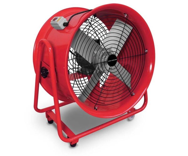 Mobiele ventilator op wielen 1100W 3x400V MW Tools