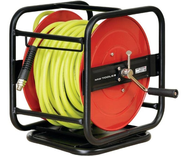 Haspel perslucht 30 m Ø 1/4" 10 bar Gepoederlakt staal MW Tools