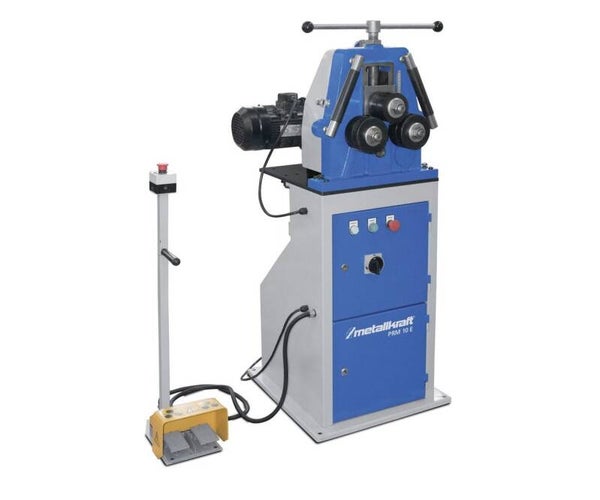 Elektrische profielwals 3 walsen met 2 aangedreven walsen horizontaal verticaal te plaatsen 1,1 kW 230V Metallkraft