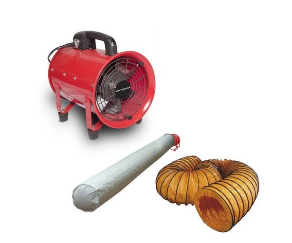 Ventilator MV200 met slang en filterzak MW Tools