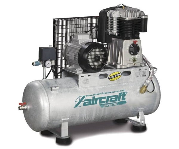 Zuigercompressor 4kW 10 bar 100l 520l/min 950tpm 400V Aircraft