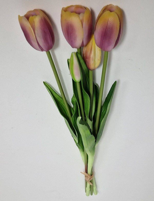 Real Touch Tulip bundle AUbergine.