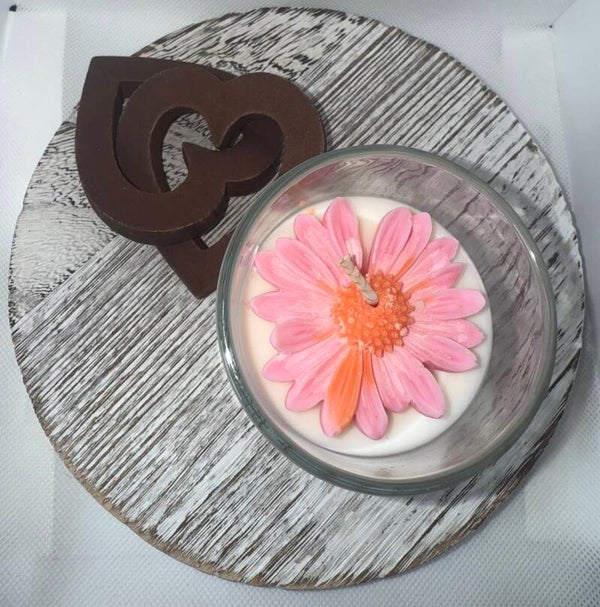 Sunshine Daisy / Sea shells 4.5oz candle (glass jar with lid)