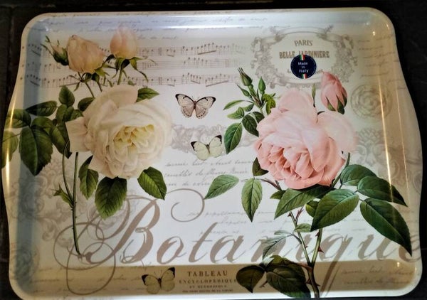 Dienblad met roos motief