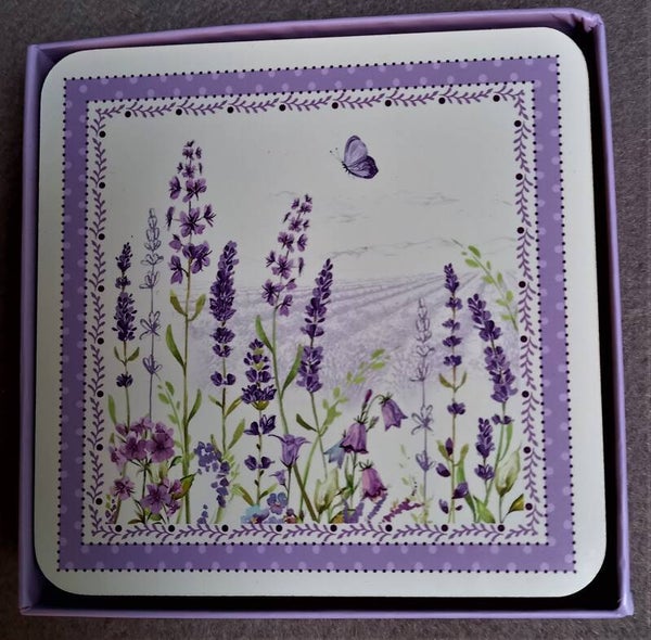 Onderzetter met lavendel motief
