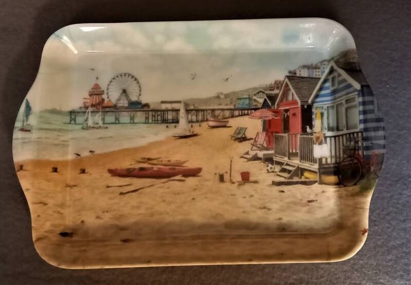 Dienblaadje met strandmotief