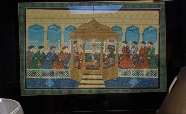 Schilderij uit India in lijst