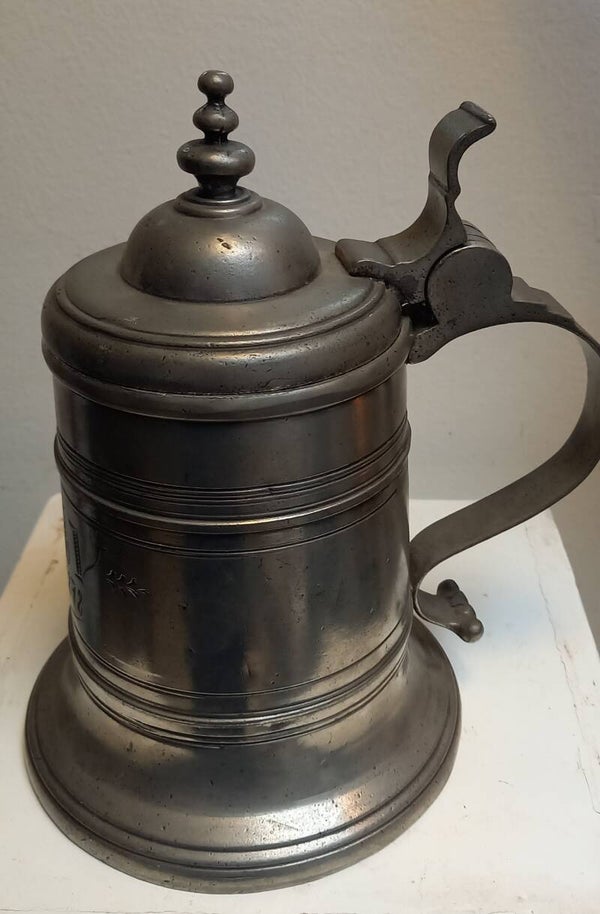 Tinnen bierpul oud model