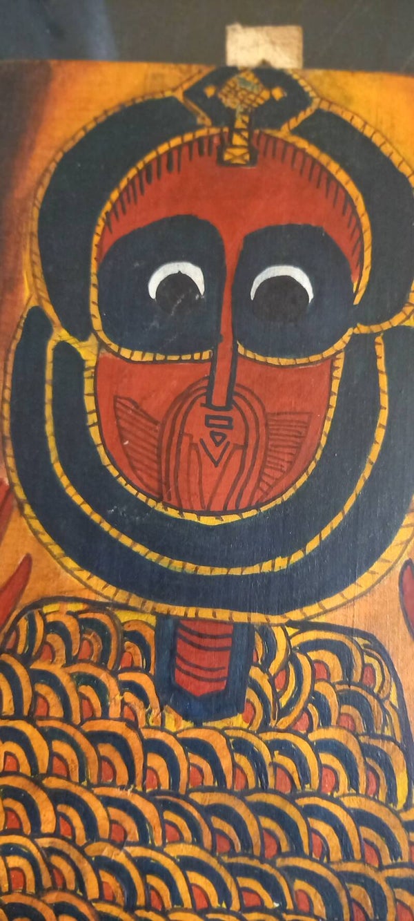 Afbeelding op hout demonische figuur Ethiopië