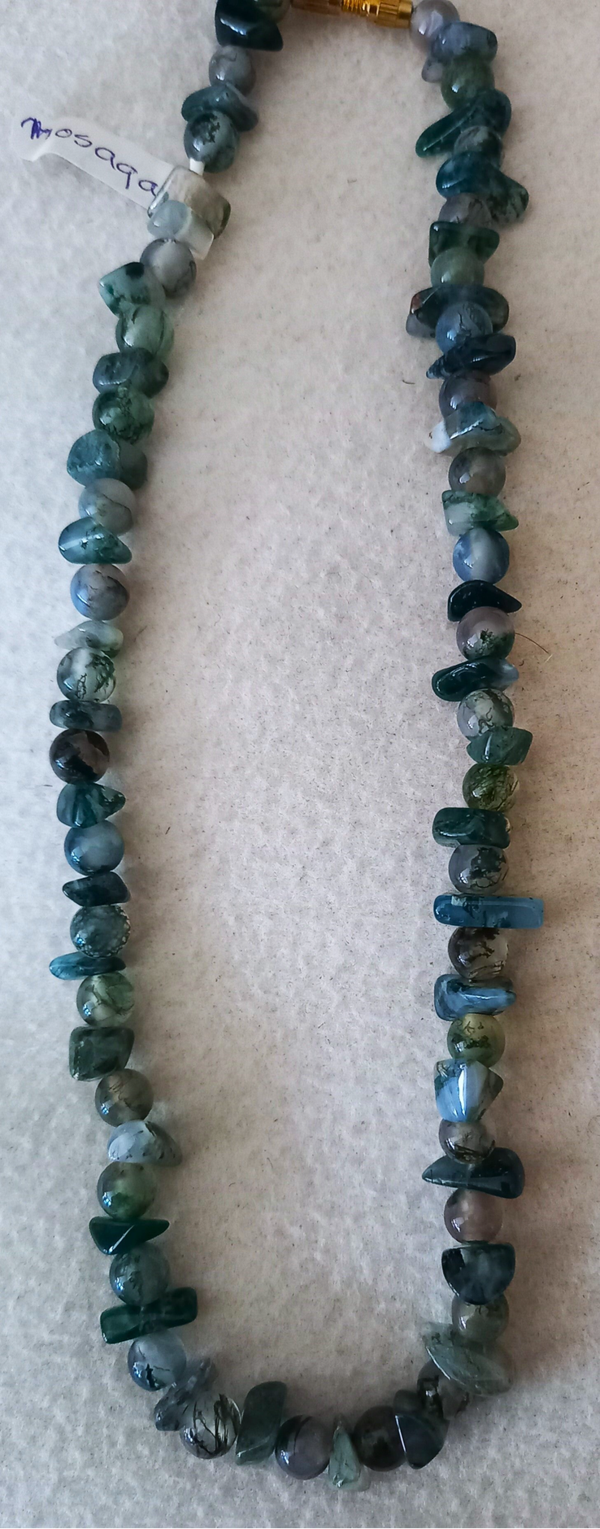 Collier van mos agaat