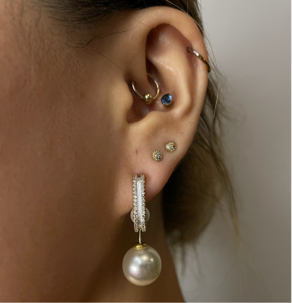 Diamond Pearl Oorbellen (047)