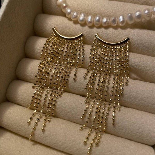 Golden Curtain Oorbellen (014)