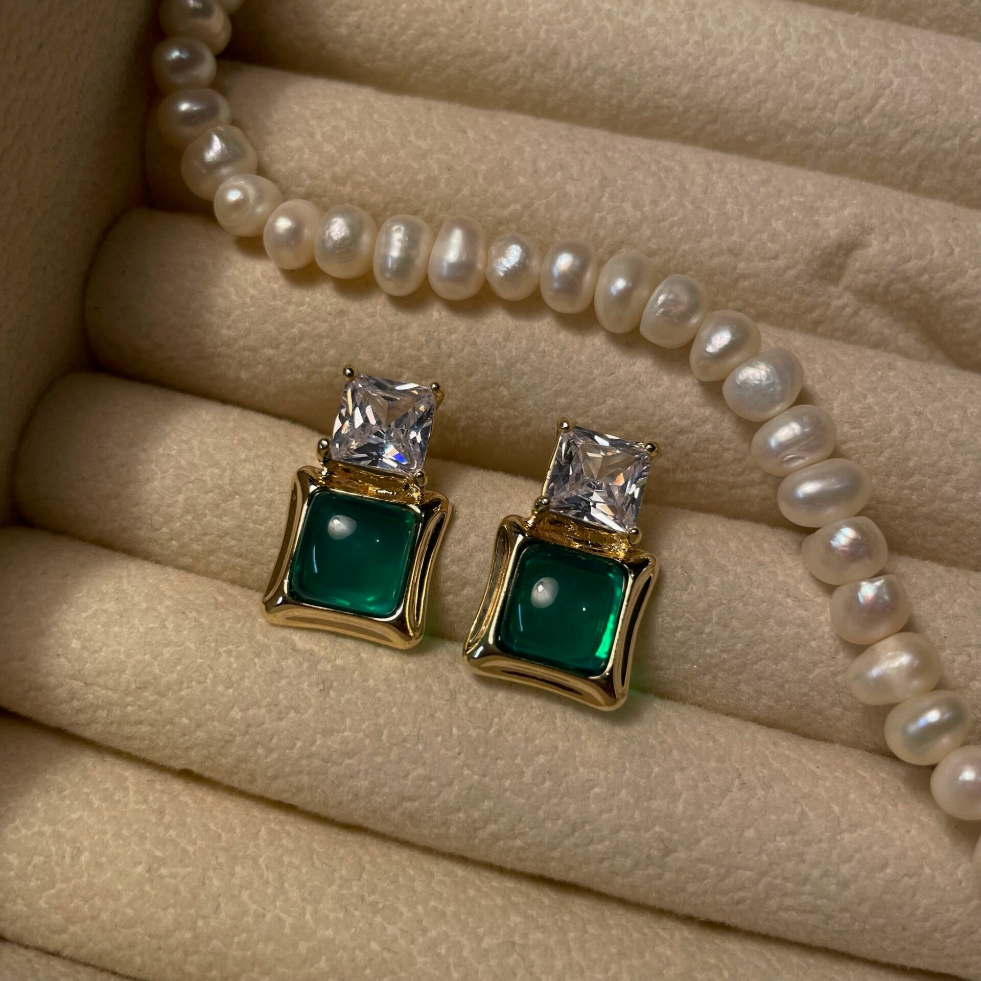 Green Glow Oorbellen (024)