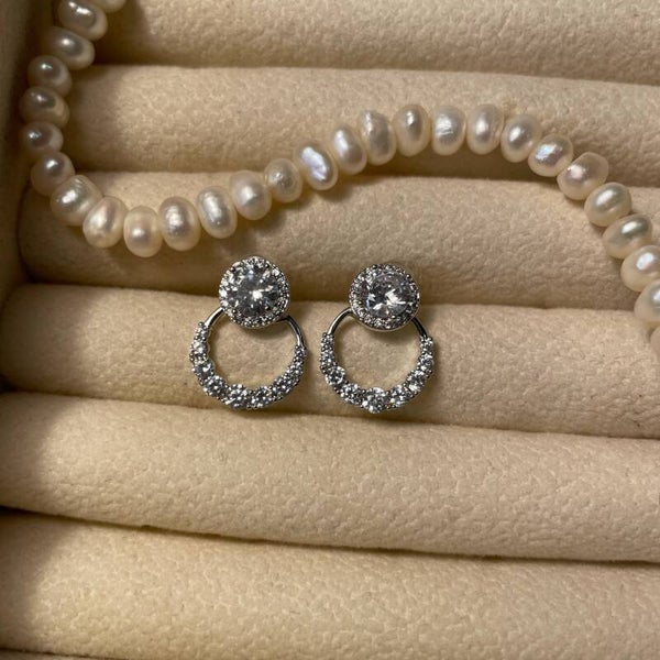 Double Circle Oorbellen (028)