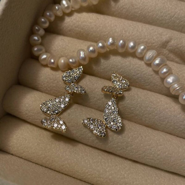 Twin Butterfly Oorbellen (040)