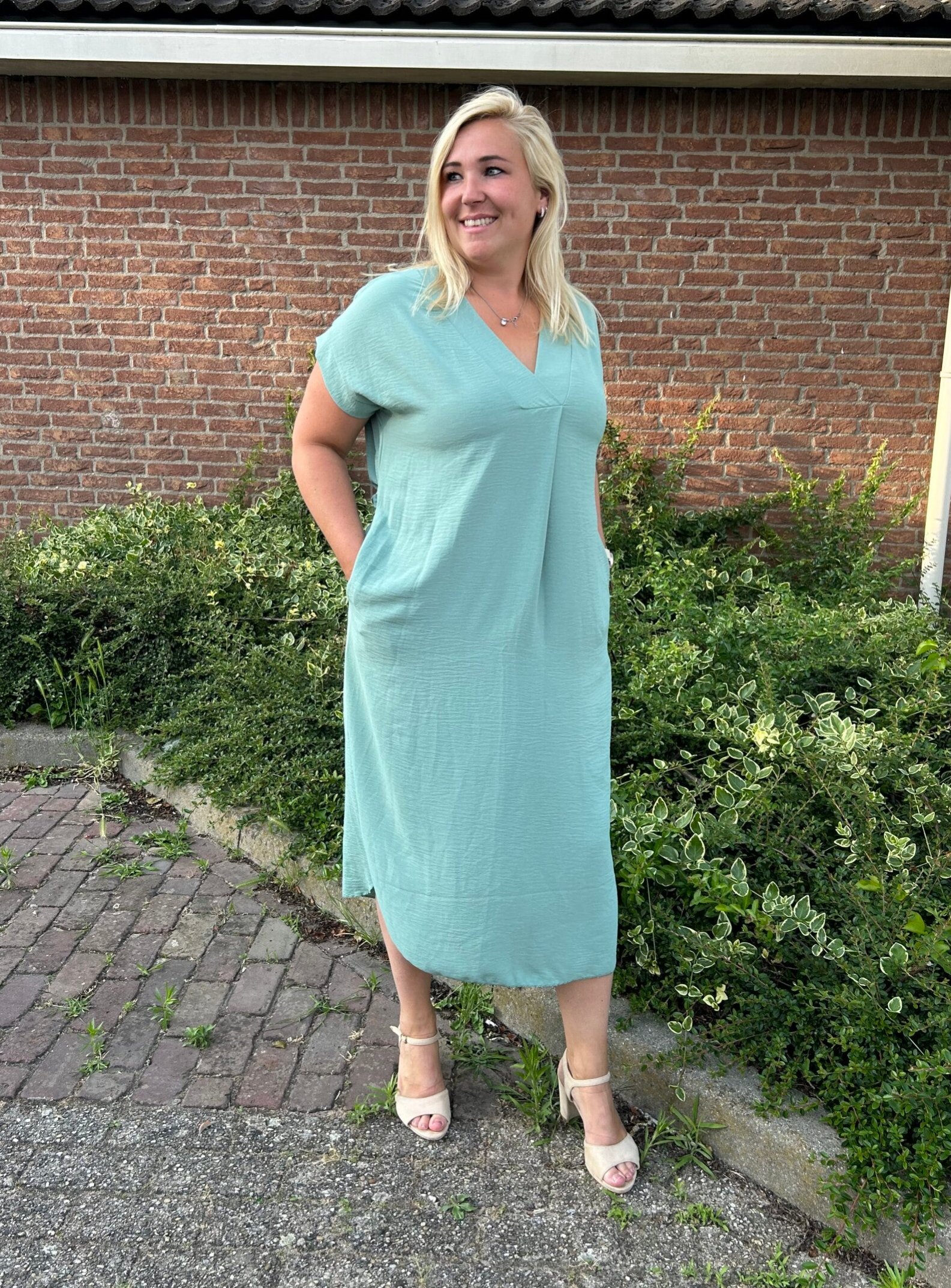 Pocket Jurk Assisi – Emerald Groen