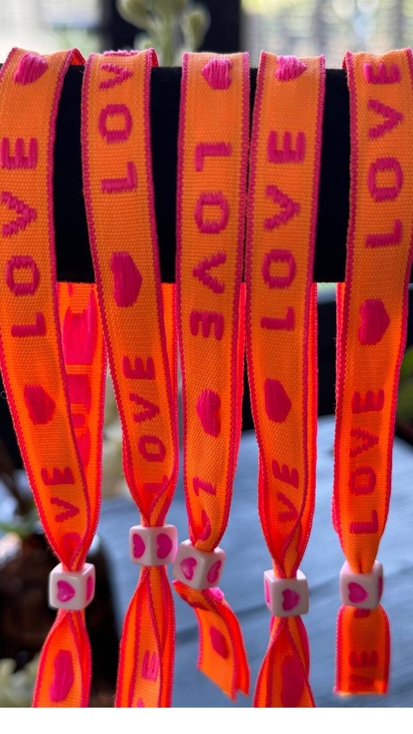 Festival armband - Love oranje