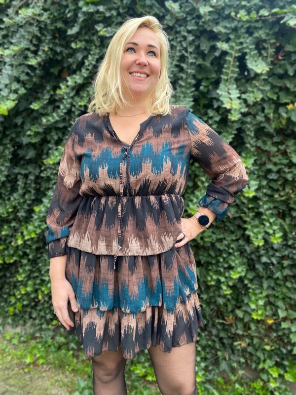 Trendy jurk - Kobalt blauw