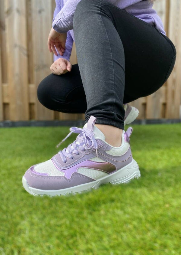 Musthave Sneaker Pebble – Wit / Lila