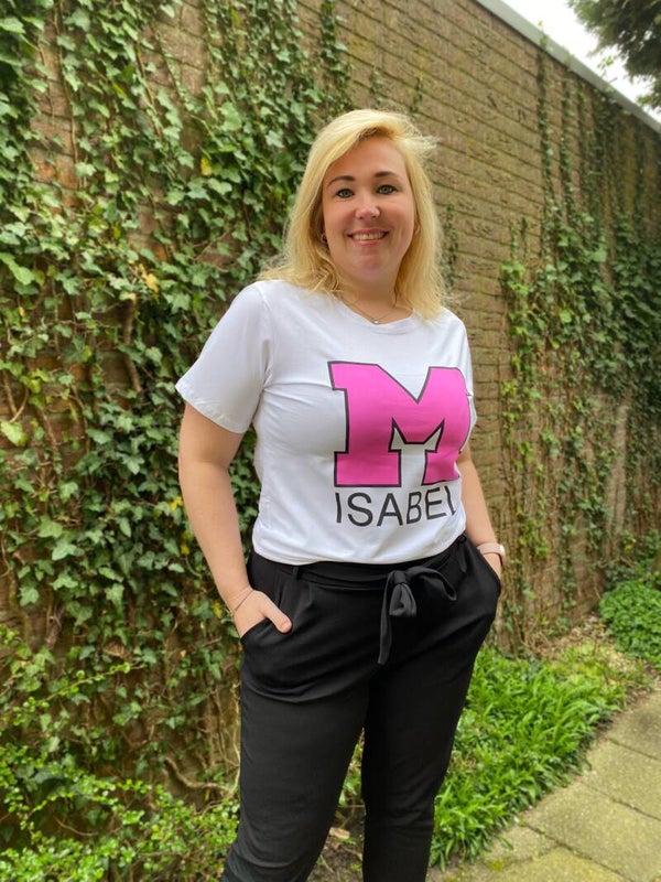 Shirt M Isabel - Wit/Fuchsia